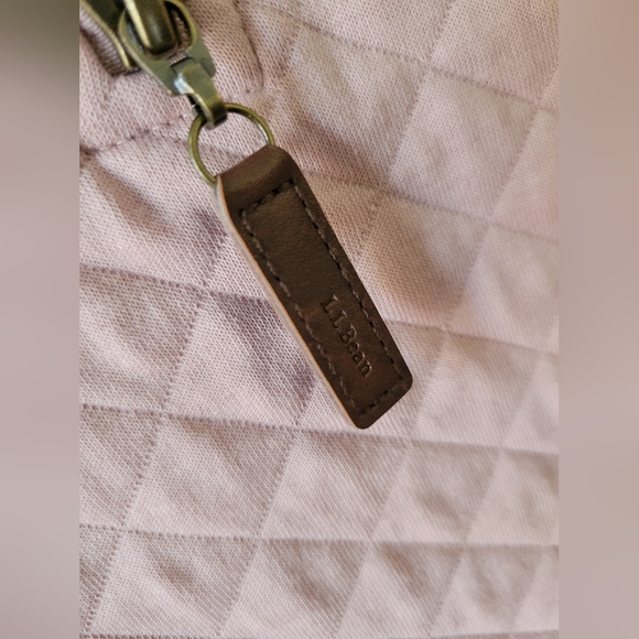 L.L. Bean Women's Quilted Quarter-Zip Pullover Sweatshirt Pink Size Large - Picture 3 of 13